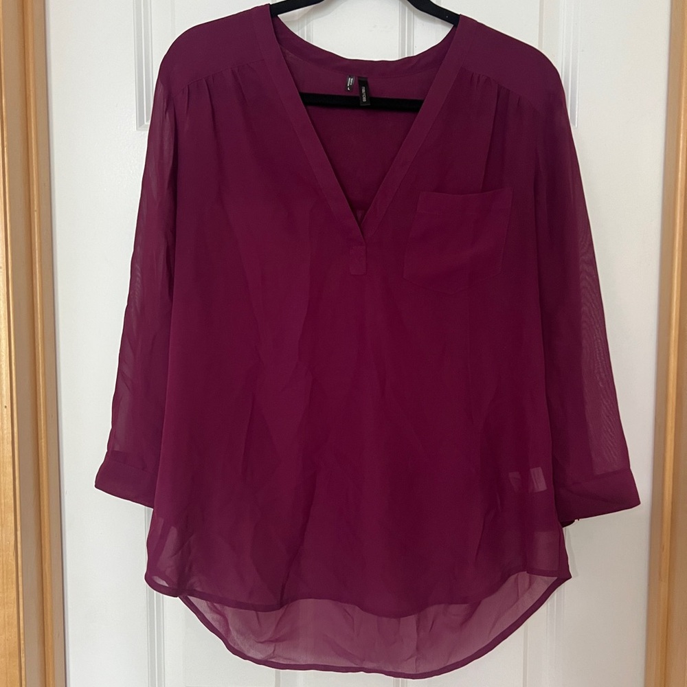 Maurices 3/4 sleeve length blouse